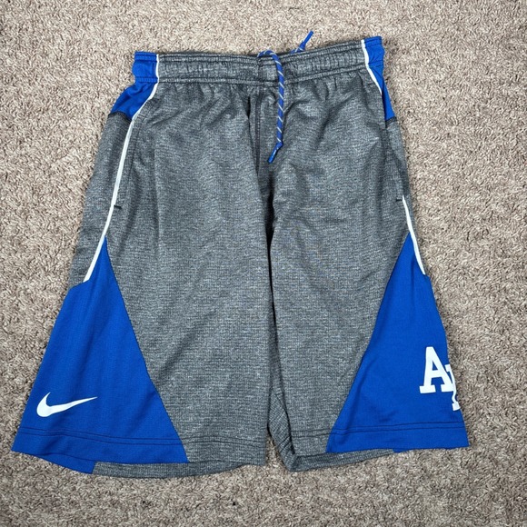 Nike Air Force Shorts Men's Medium Gray Blue Athletic Gym Training - Picture 1 of 11